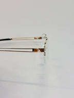 Unisex Silver Semi-Rimless Blue Light Glasses with Clear PC Lenses