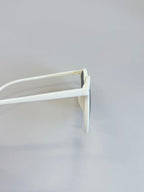 Unisex White Round Sunglasses UV400 PC Gray Lenses Classic Eyewear