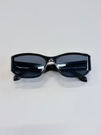 Unisex Black Rectangular Sunglasses UV400 PC Gray Lenses Retro Square Frame