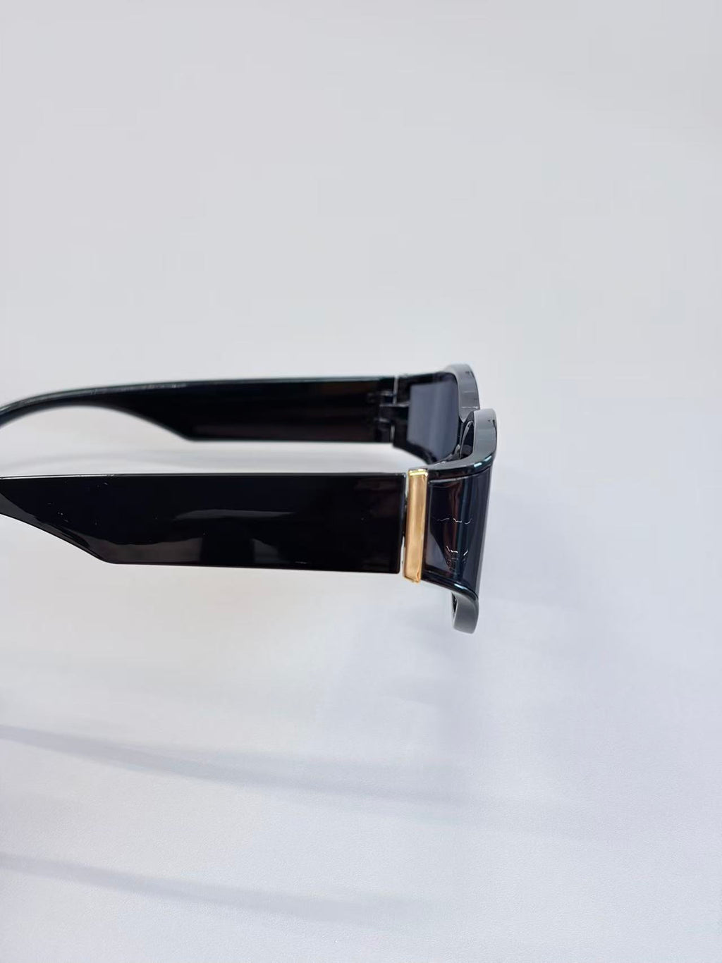 Unisex Black Rectangular Sunglasses UV400 PC Gray Lenses Retro Square Frame